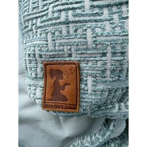 New Hope Girls Chenille Textured Adjustable Backback – Teal Geometric Pattern
